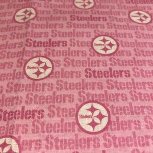 New cotton fabric NFL pink Pittsburgh Steelers 2 yards